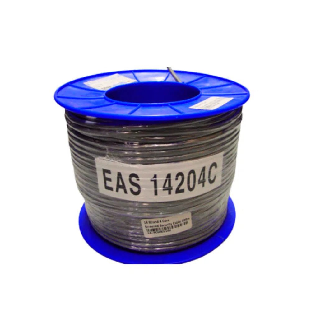 4 Core 14 Strand 4x14 - 0.20 Cable 100m Grey Color - Total Security Equipment